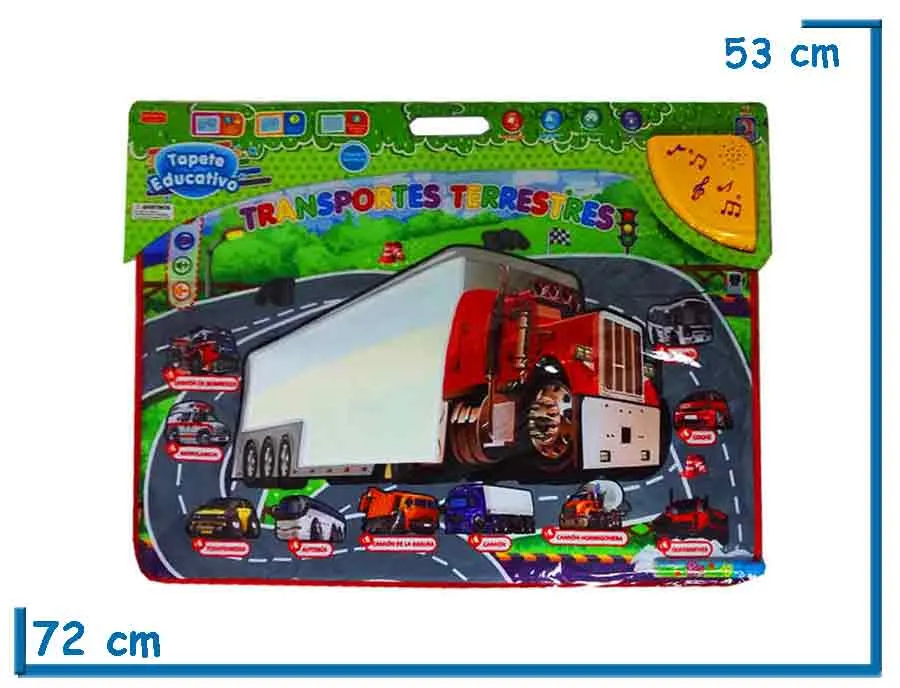 ZHORYA ALFOMBRA MUSICAL TRANSPORTES TERRESTRES 40X70CM