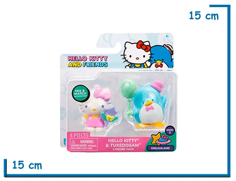 JAZWARES HELLO KITTY (ESTRELLA) & TUXEDOSAM HELLO KITTY & FRIENDS