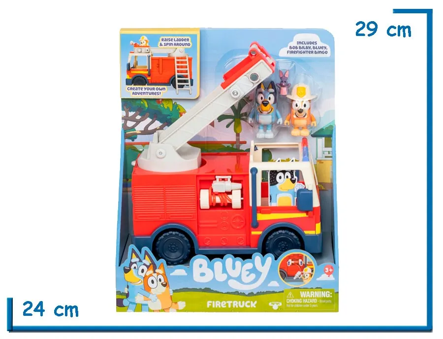 MOOSE BLUEY FIRETRUCK VEHICULO CON 2 FIGURAS