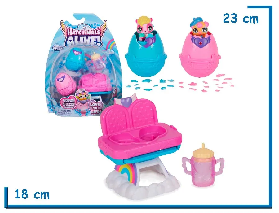 SPIN MASTER HATCHIMALS ALIVE HUNGRY HATCHIMALS PLAYSET LOVE TO LIFE