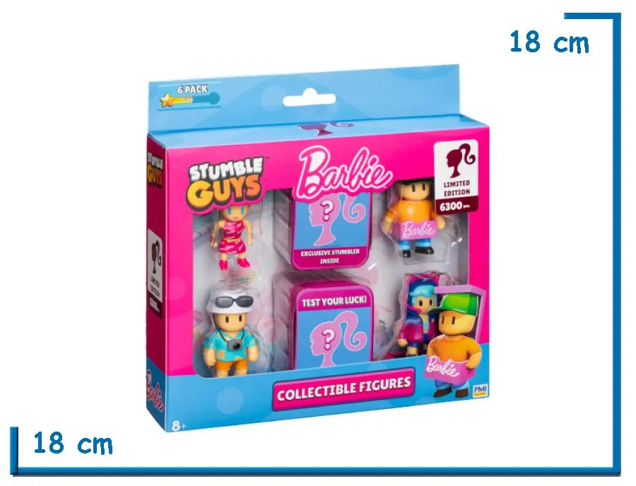 2X1 PMI STUMBLE GUYS BARBIE (BARBIE) PACK X6 FIGURAS