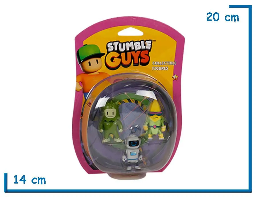 2X1 PMI STUMBLE GUYS STUMBLEBOT MK3 3-PACK FIGURA DE ACCION 5CM