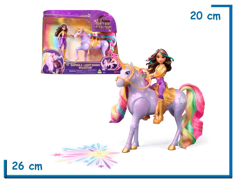 2X1 SPIN MASTER UNICORN ACADEMY SOPHIA & LIGHT MAGIC WILDSTAR
