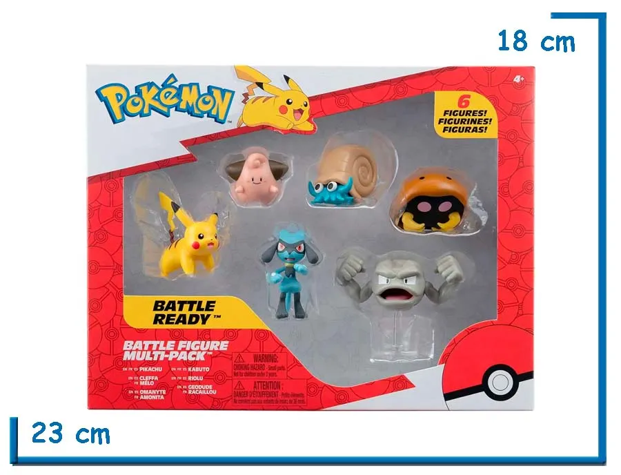 JAZWARES BATTLE FIGURE MULTI-PACK X6 PIKACHU POKEMON