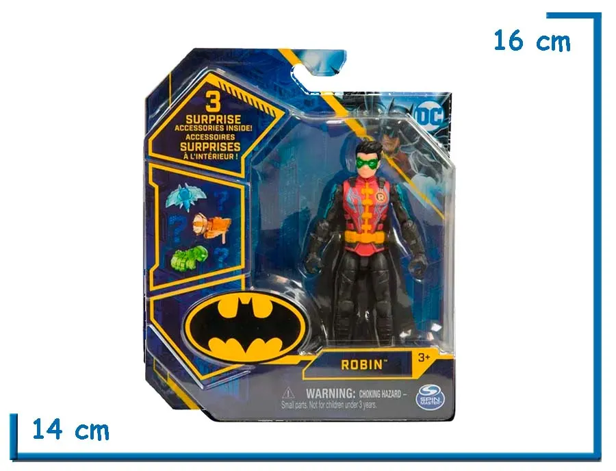 SPIN MASTER DC ROBIN (PIERNAS NEGRAS) BAT-TECH 10CM