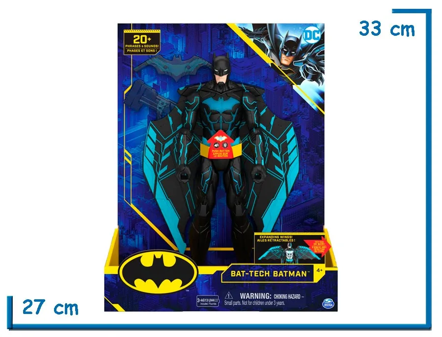 DC BAT-TECH BATMAN EXPANDING WINGS CON SONIDOS