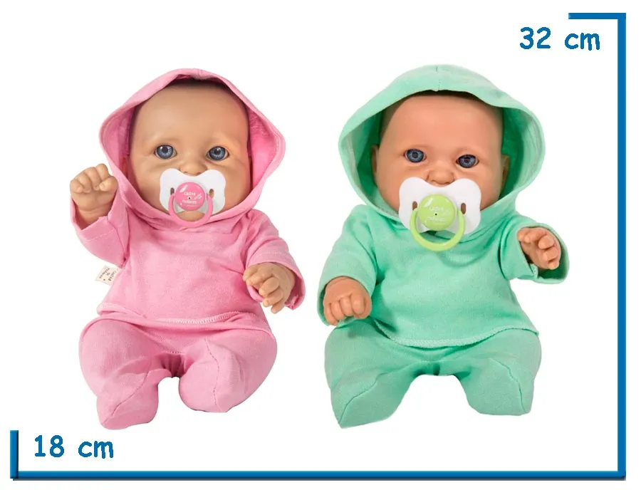 BELEN TOMAS BEBE CON CAPUCHA Y CHUPETE