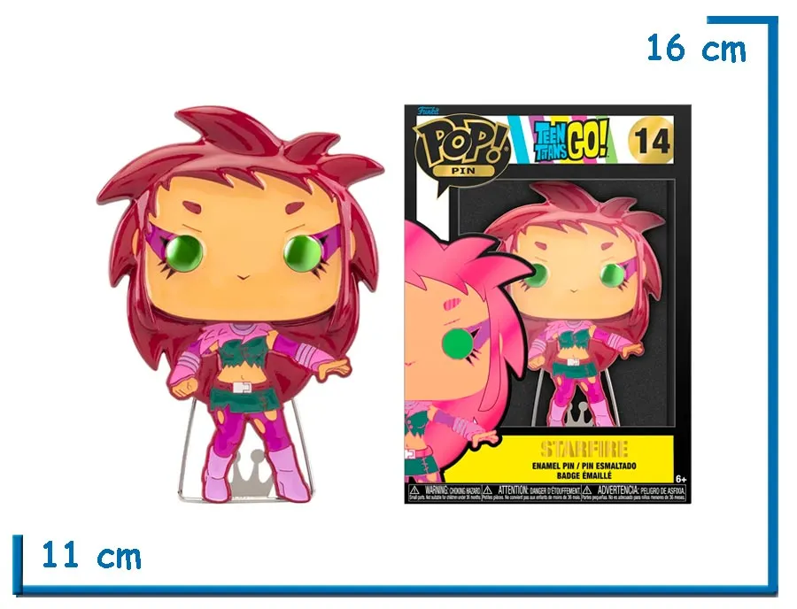 2X1 FUNKO POP PIN STARFIRE TEEN TITANS GO!