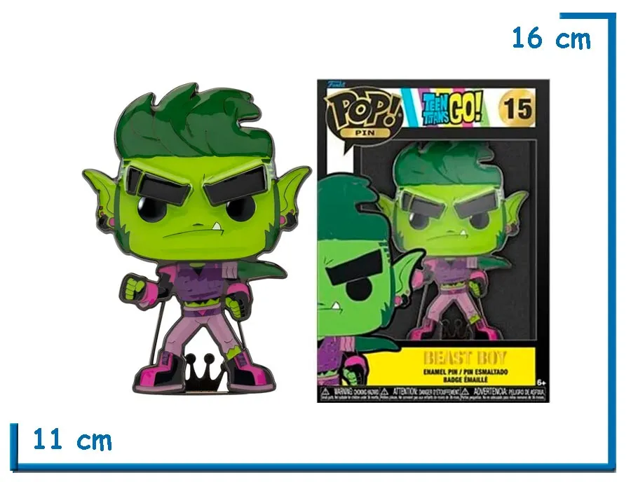 2X1 FUNKO POP PIN BEAST BOY TEEN TITANS GO!