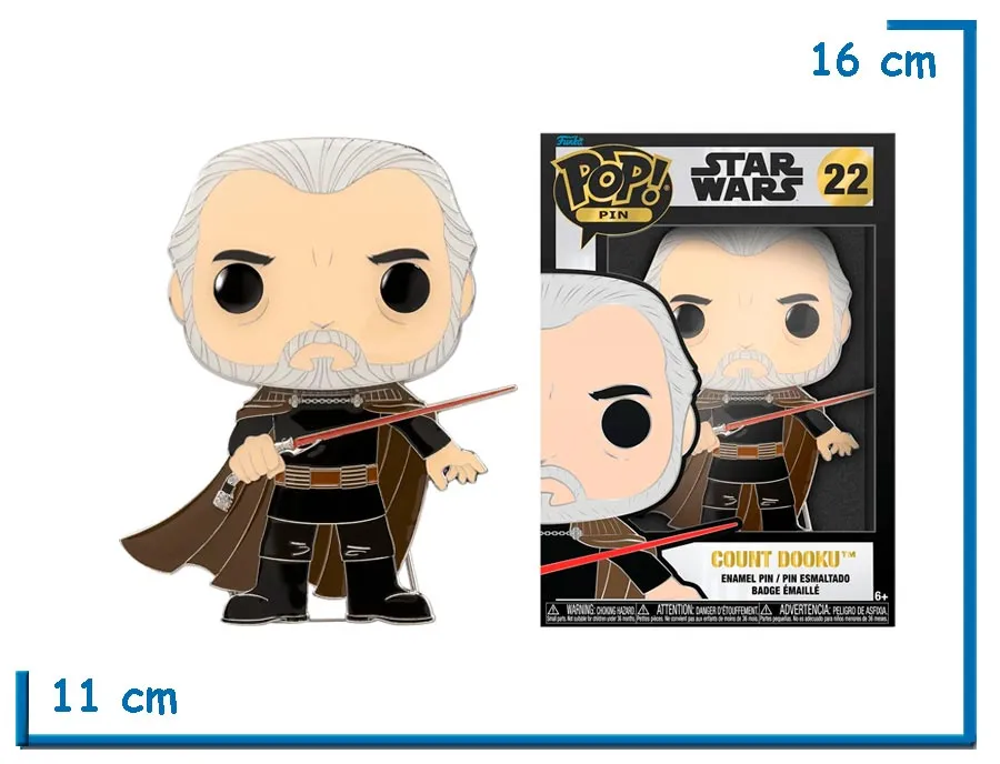 2X1 FUNKO POP PIN COUNT DOOKU SW