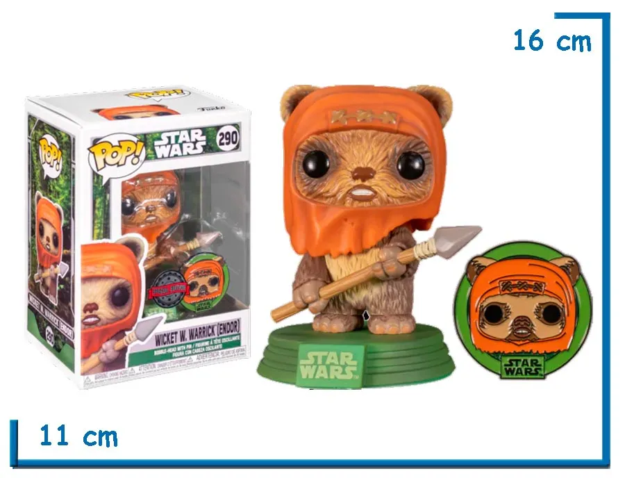FUNKO POP WICKET W. WARRICK (ENDOR) CON PIN SW XGE