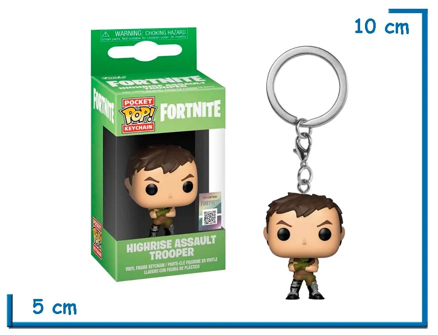 2X1 FUNKO POP LLAVERO HIGHRISE ASSAULT TROOPER FORTNITE