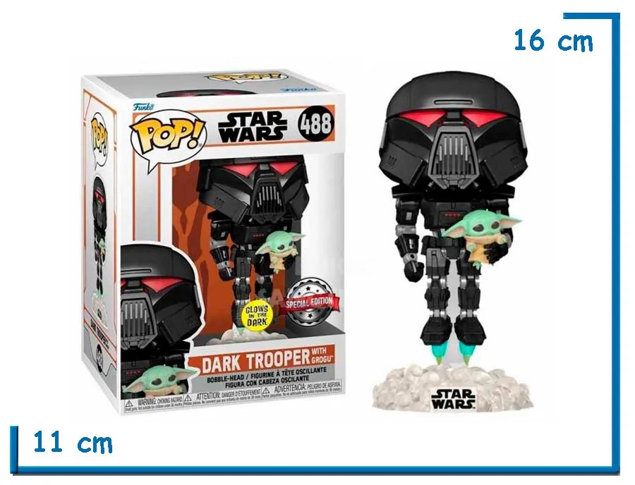 FUNKO POP DARK TROOPER WITH GROGU SW XGE