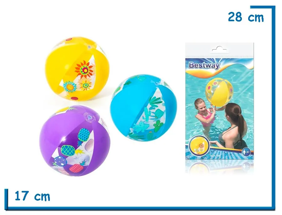 BESTWAY PELOTA DE PLAYA FASHION SURTIDA 51CM
