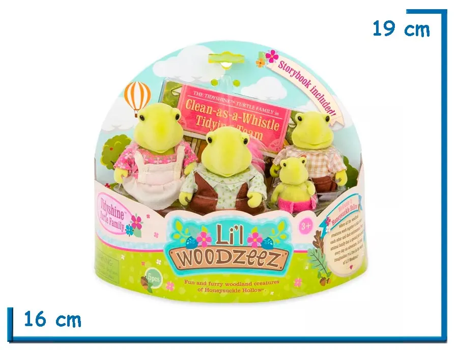 2X1 LIL WOODZEEZ FAMILEEZ TIDYSHINE TURTLE FAMILY