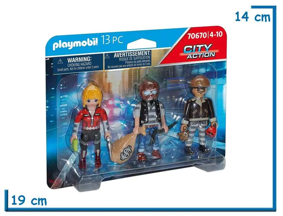 PLAYMOBIL SET FIGURAS LADRONES