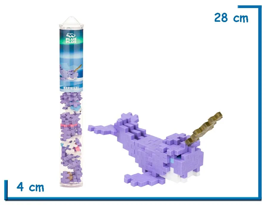 2X1 PLUS-PLUS NARWHAL ROMPECABEZAS 3D 100PZS