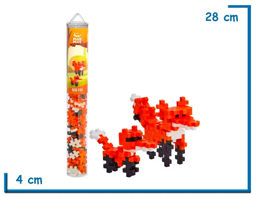 2X1 PLUS-PLUS RED FOX ROMPECABEZAS 3D 100PZS