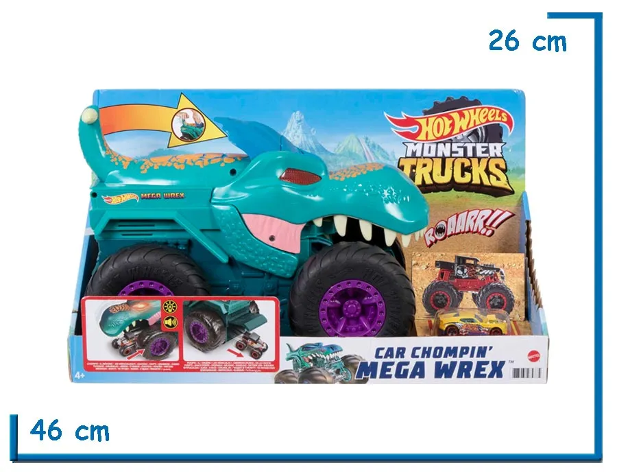 HOT WHEELS MONSTER TRUCKS CAR CHOMPIN MEGA WREX