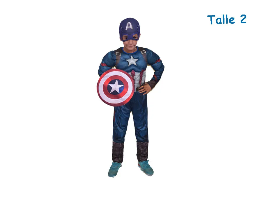DISFRAZ T.2 CAPITAN AMERICA MUSCULOSO