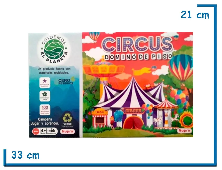 2X1 CIRCUS DOMINO DE PISO CUIDEMOS EL PLANETA