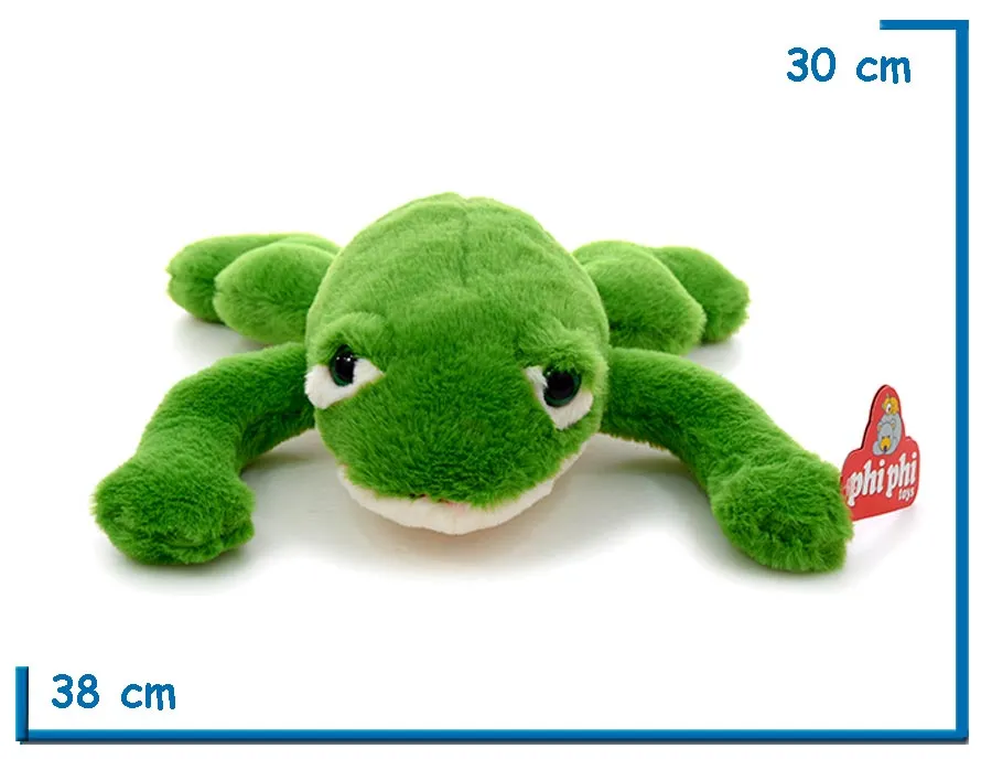 PELUCHE RANA ECHADA CON SONIDO