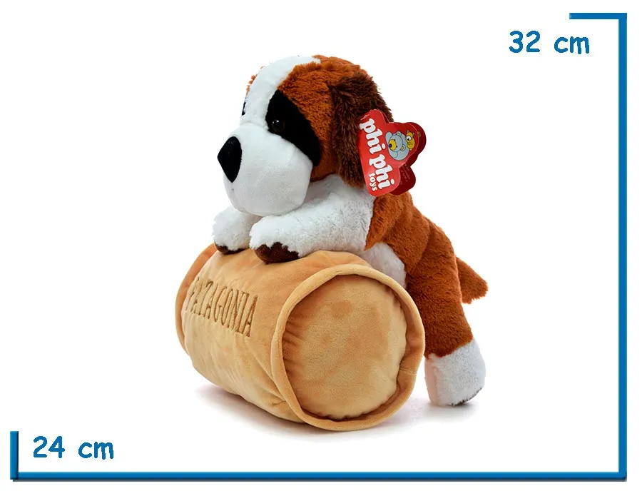 PELUCHE SAN BERNARDO CON BARRIL PATAGONIA 32CM