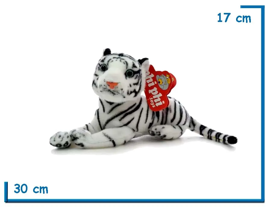 PELUCHE TIGRE DE BENGALA ECHADO 30 CM