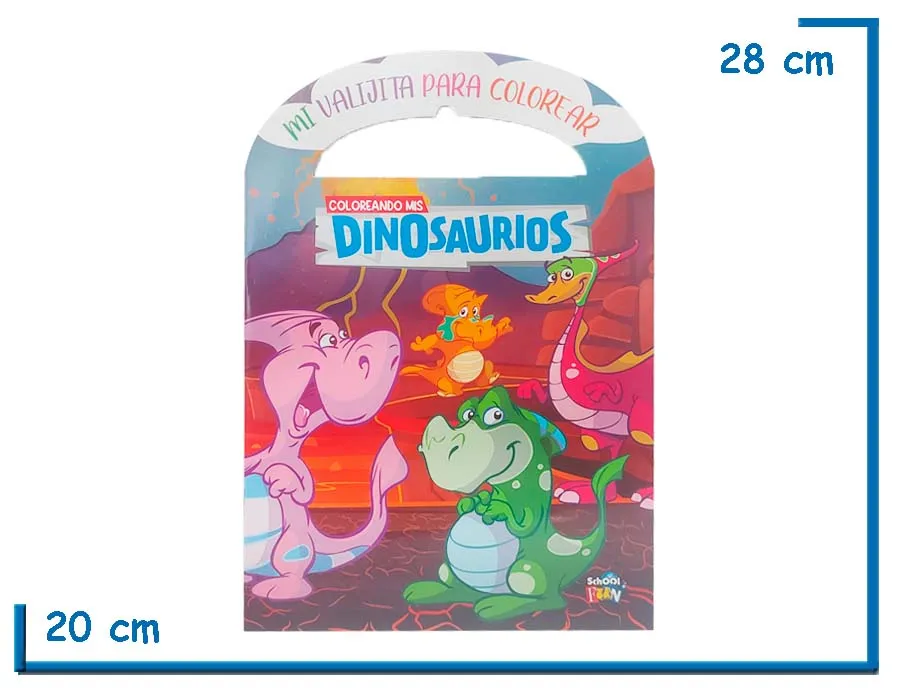 L.MI VALIJITA PARA COLOREAR COLOREANDO MIS DINOSAURIOS