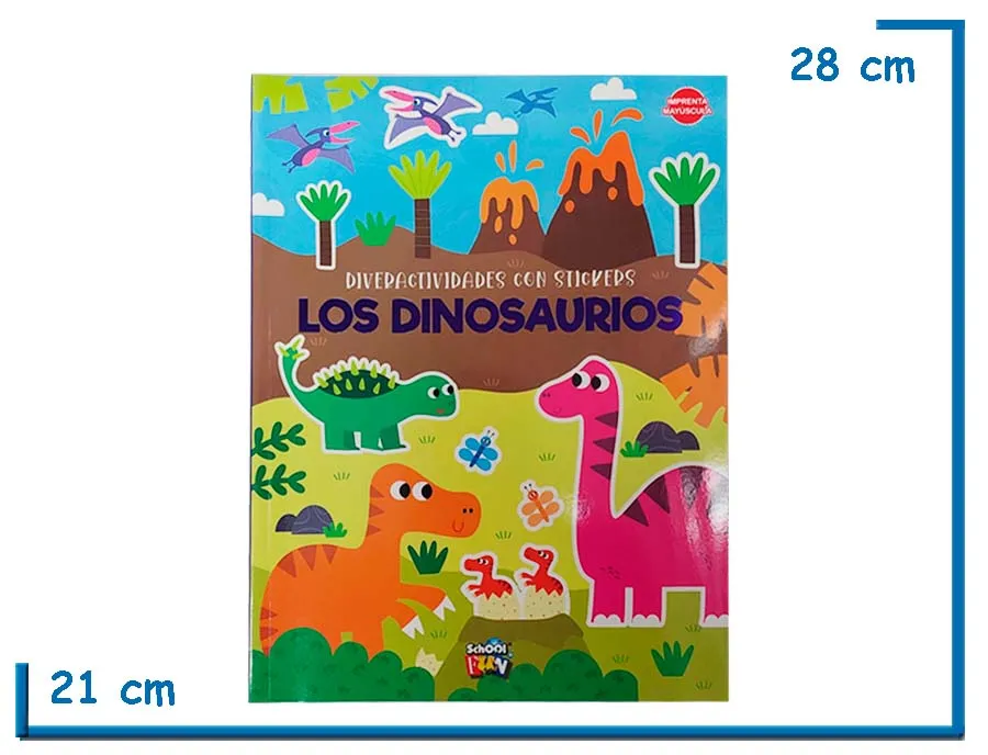 L.DIVERACTIVIDADES LOS DINOSAURIOS CON STICKERS