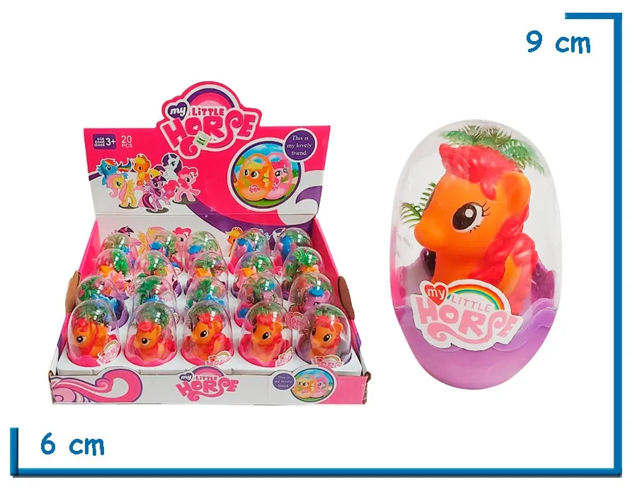 MY LITTLE HORSE NARANJA PONY EN HUEVO