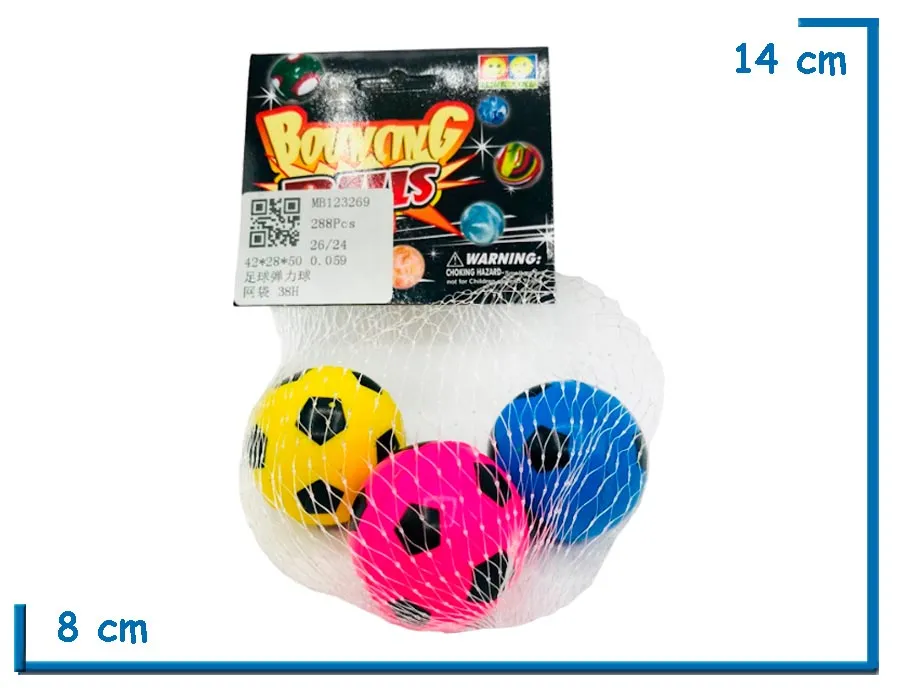 BOUNCING BALLS PELOTAS SALTARINAS X3 SURTIDAS