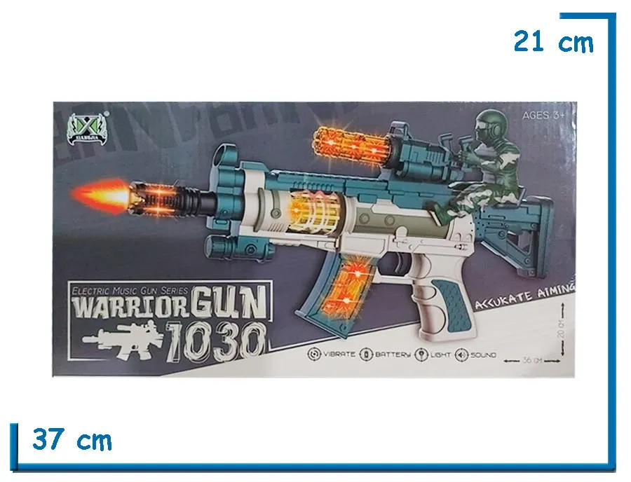 WARRIOR GUN 1030 AMETRALLADORA CON LUZ Y SONIDO