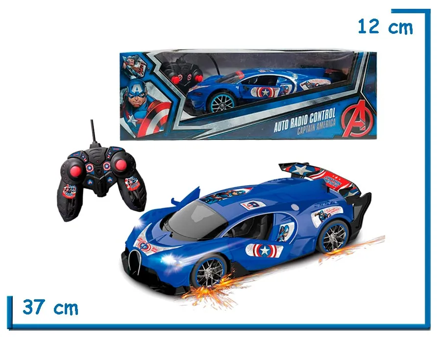 AVENGERS CAPTAIN AMERICA AUTO DEPORTIVO ABRE PUERTAS RC