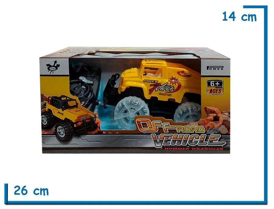 OFF ROAD VEHICLE AMARILLO SUPER POWER HUMMER RC