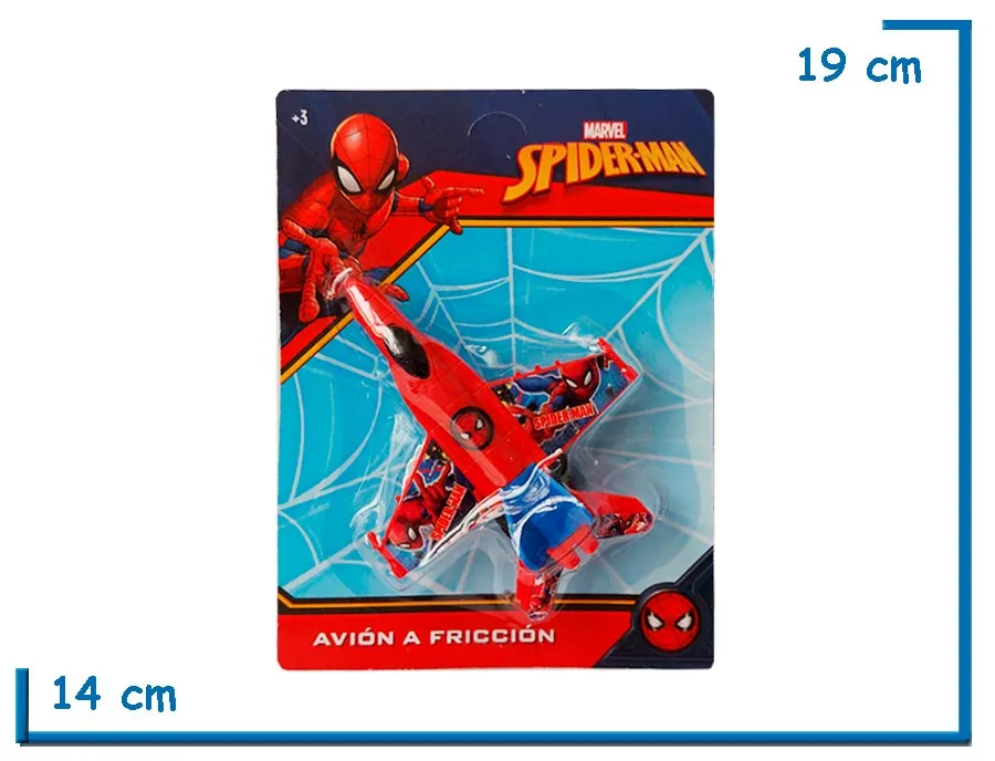 SPIDER-MAN AVION A FRICCION ROJO EN BLISTER