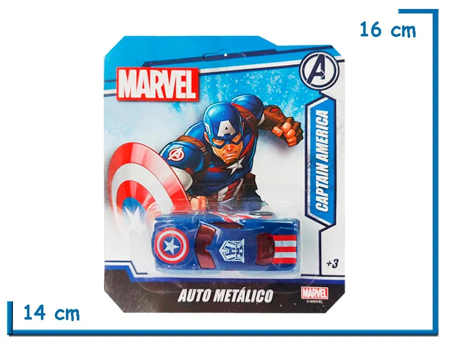 MARVEL AUTO METALICO CAPTAIN AMERICA