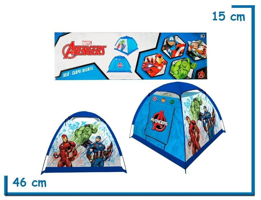 AVENGERS IGLU CARPA INFANTIL 120X120X85 CM