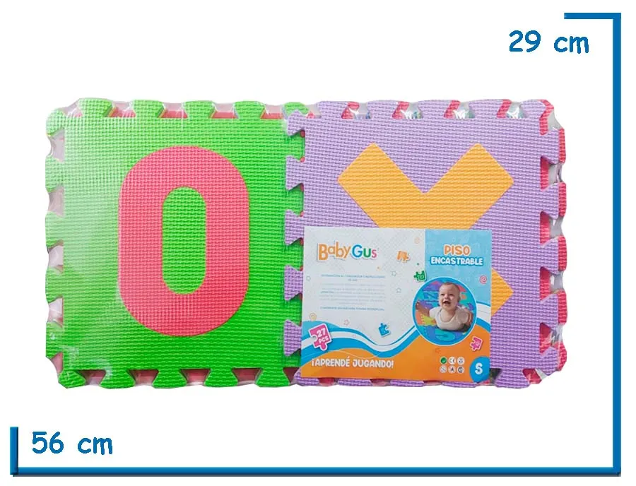BABY GUS PISO DE GOMA EVA ENCASTRABLE NUMEROS 27PZS