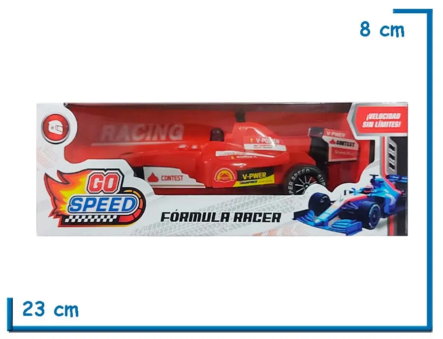 GO SPEED FORMULA RACER ROJO A FRICCION EN CAJA