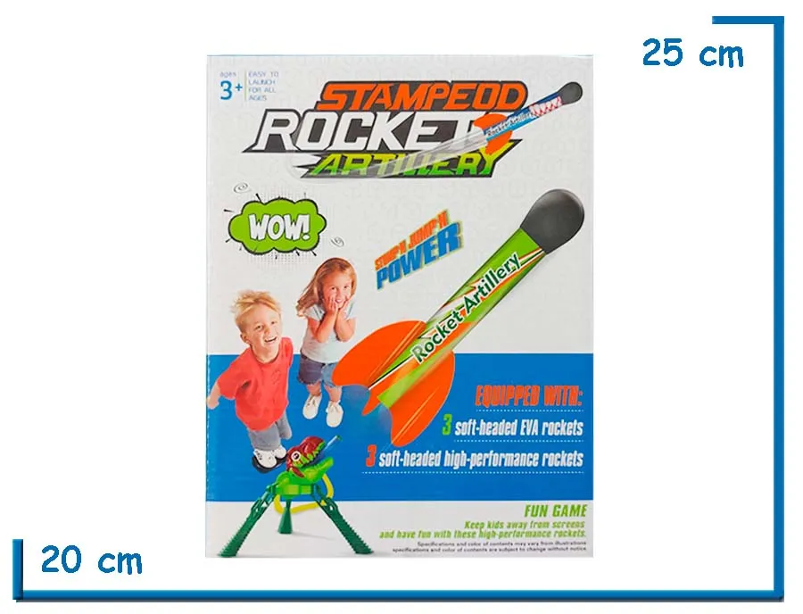 STAMPEOD ROCKET ARTILLERY LANZA COHETES DINOSAURIO