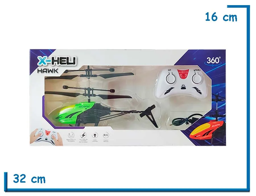 X-HELI HAWK VERDE HELICOPTERO RADIO CONTROL