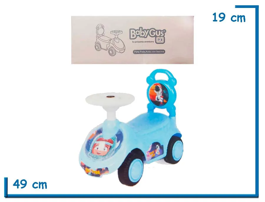 BABY GUS GO PATA PATA AUTO CON BOCINA CELESTE