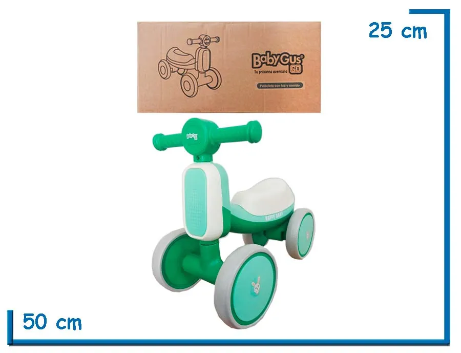 BABY GUS GO PATACLETA VERDE CON LUZ Y SONIDO