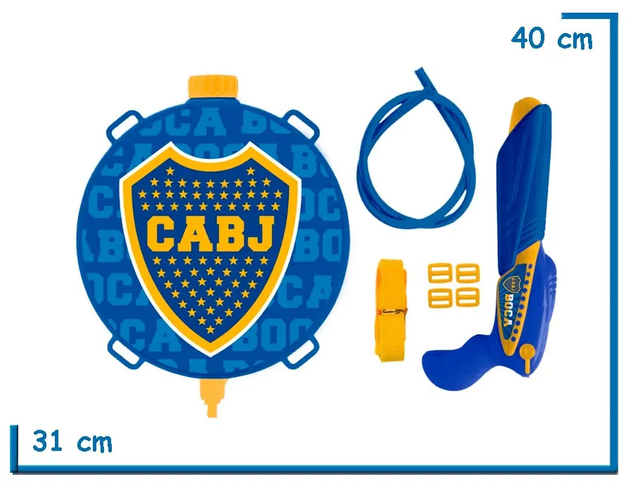 MOCHILA DE AGUA BOCA JUNIORS EN BOLSA