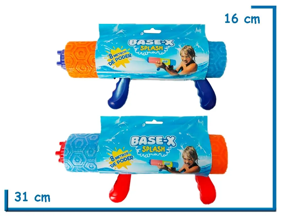BASE-X SPLASH PISTOLA LANZA AGUA DISE¥O SURTIDA
