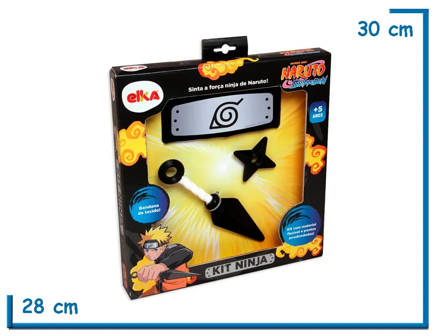 NARUTO KIT NINJA BANDANA KUNAI Y SHURIKEN