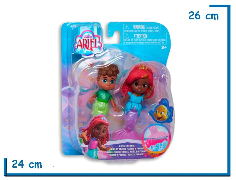 DISNEY ARIEL ARIEL Y FERNIE 2 FIGURAS EN BLISTER