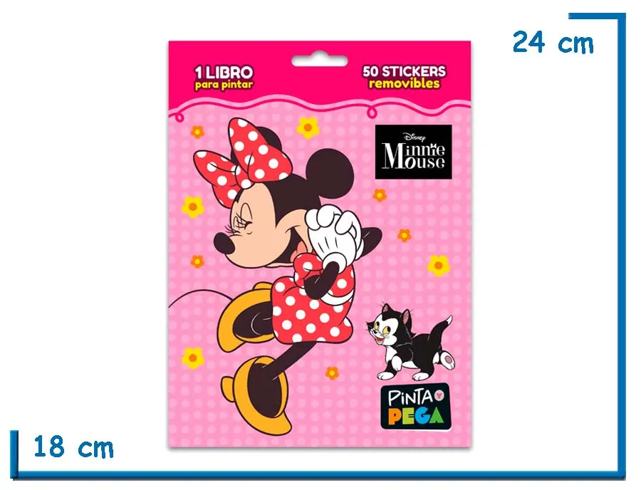 L.PINTA Y PEGA MINNIE MOUSE
