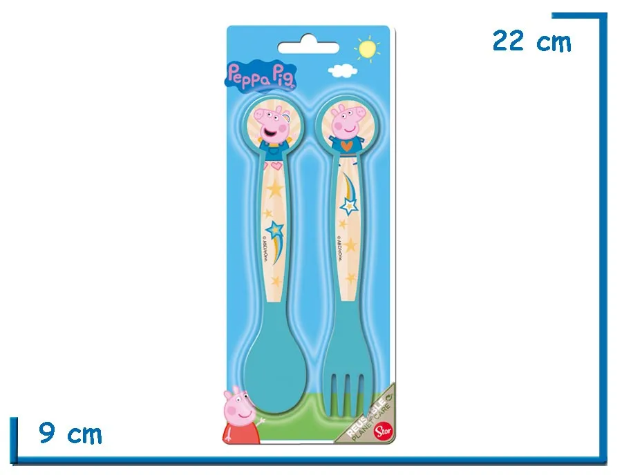 PEPPA PIG CUBIERTOS PACK X2